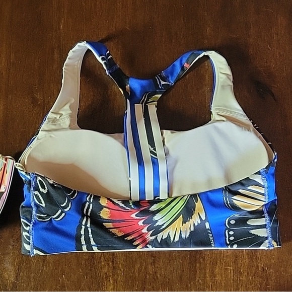 Adidas X Farm Rio Blue Multicolor Butterfly Crop Top - Picture 6 of 11